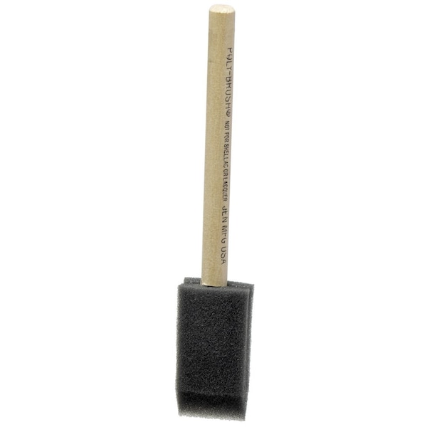 1 in Foam Paint Brush, Wooden Dowel Handle Usa Made, 48PK